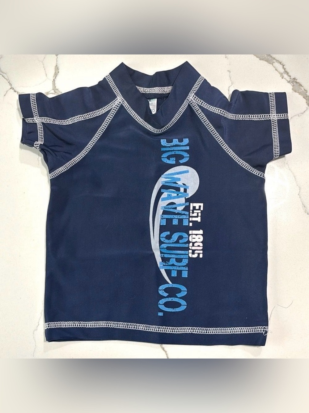 OshKosh B’GOSH | Navy Blue Boys Rash guard Swim Top Surf Size 6-9 Months